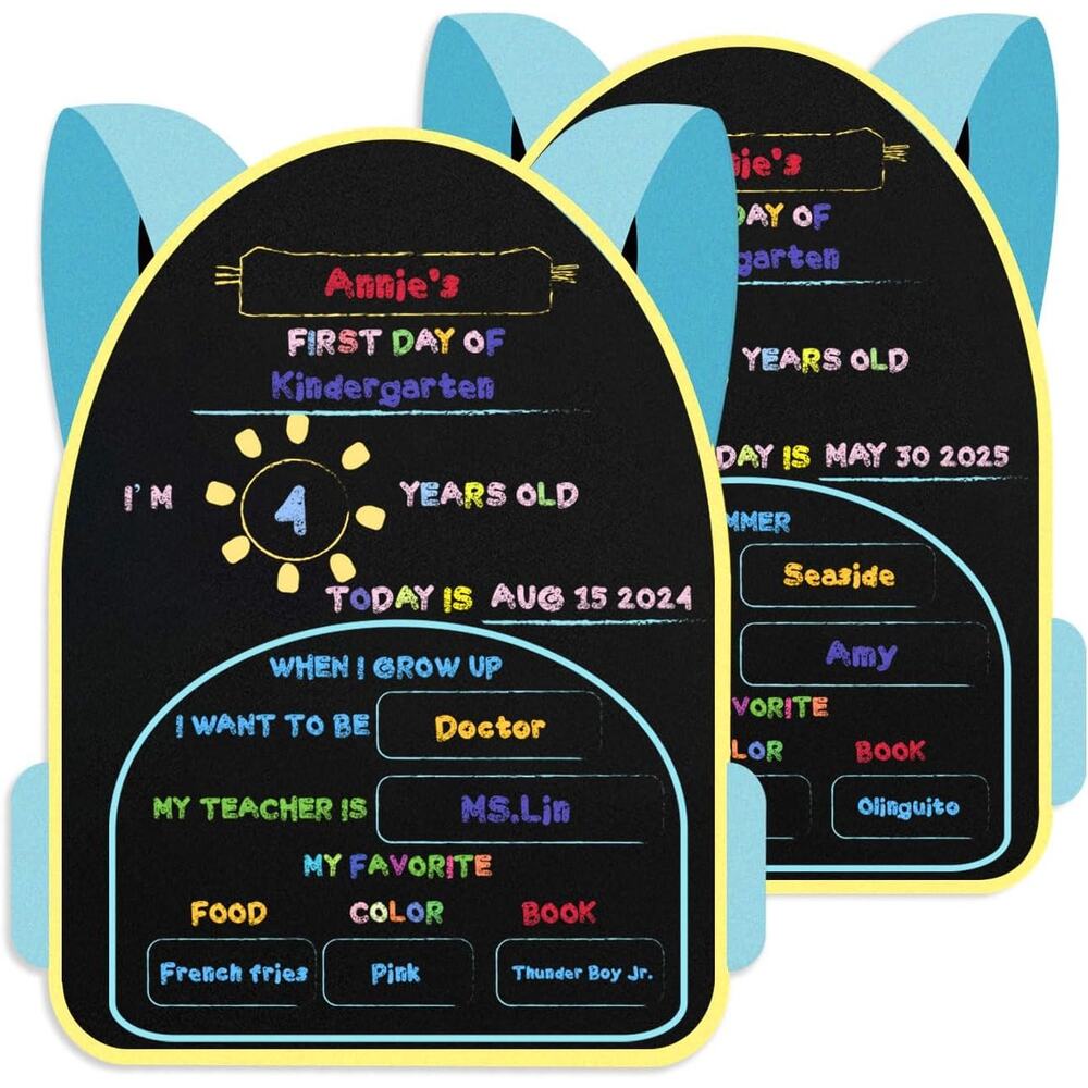 First Day of School Chalkboard 11x14 Inch Double Sided Back to School Sign